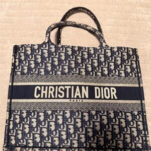 Dior Blue and Cream Tote Bag